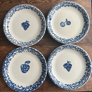 Vintage Folk Craft‎ “Fruits” Stoneware Dinner Plates